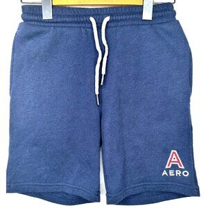 Aeropostale Boys Jogger Shorts Pull On Elastic Waist Casual Blue Size M (10/12)